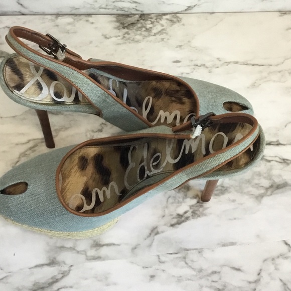 Sam Edelman High Heels Platform Sling Back Sanals - Picture 10 of 12